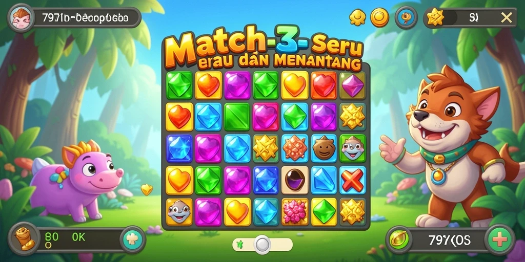 Gameplay seru 797K dengan kombinasi warna-warni menarik.