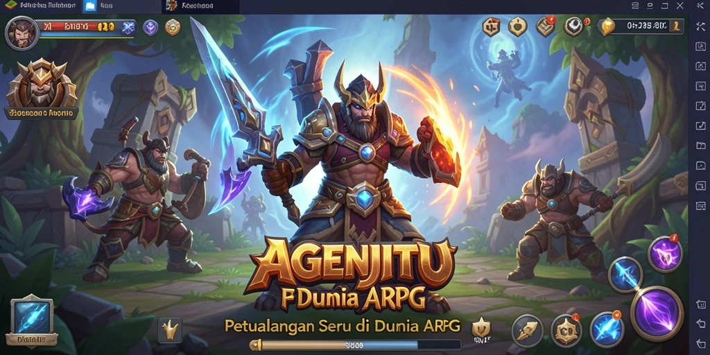 Tampilan gameplay mendebarkan dari AGENJITU, menampilkan pertarungan seru dan elemen eksplorasi.