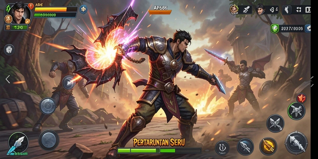 Gambaran gameplay mendebarkan dalam pertarungan di AP686.