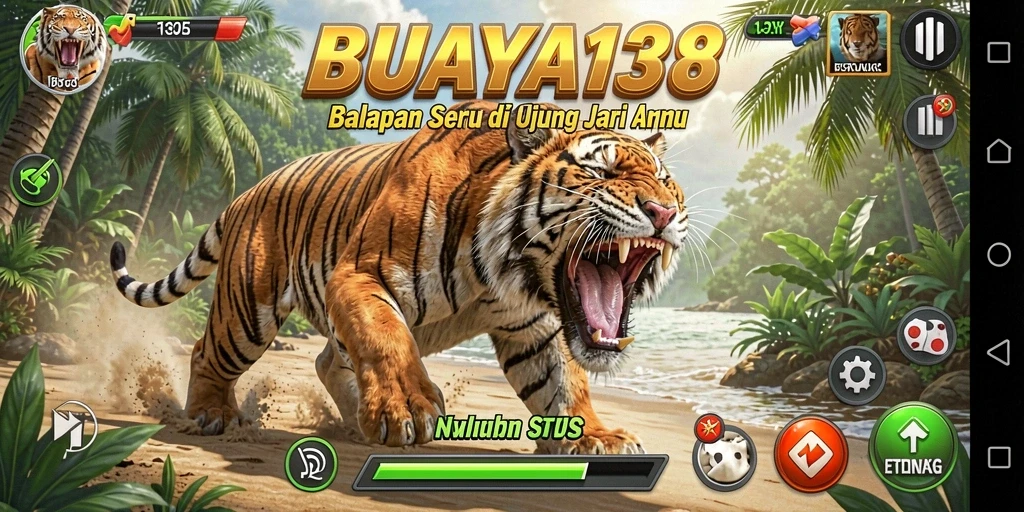 Cuplikan layar gameplay BUAYA138 yang menampilkan balapan seru.