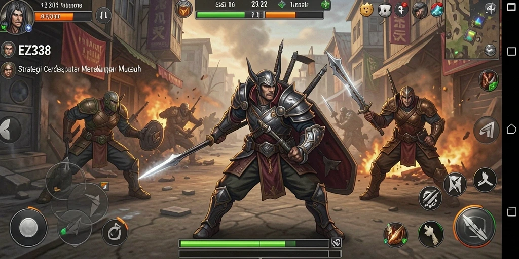 Tangkapan layar menunjukkan aksi mendebarkan dalam gameplay strategi.