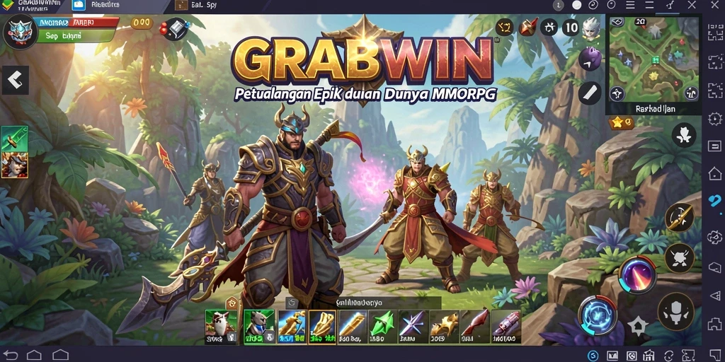 Gameplay mendebarkan di dunia petualangan MMORPG.