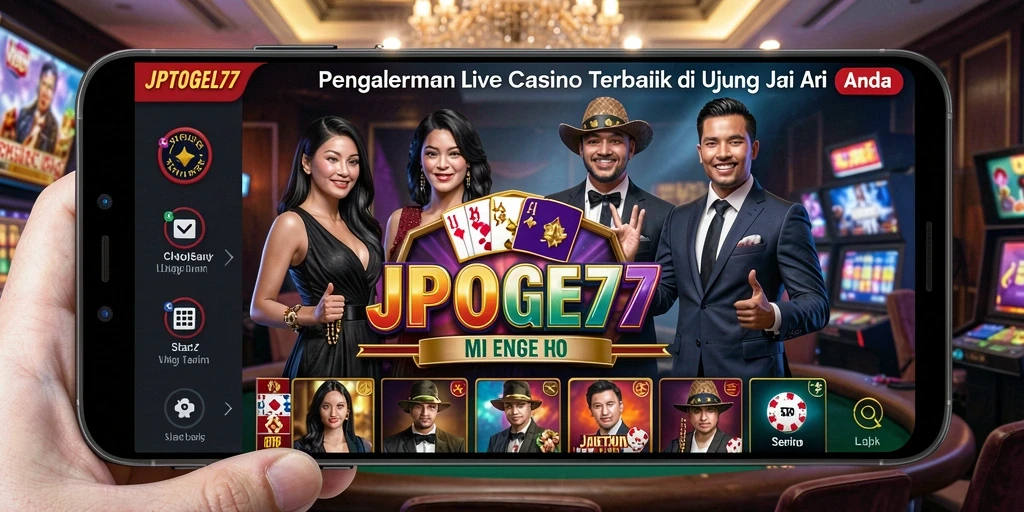 Tampilan utama JPTOGEL77 menampilkan gameplay Live Casino yang interaktif dan mendebarkan.