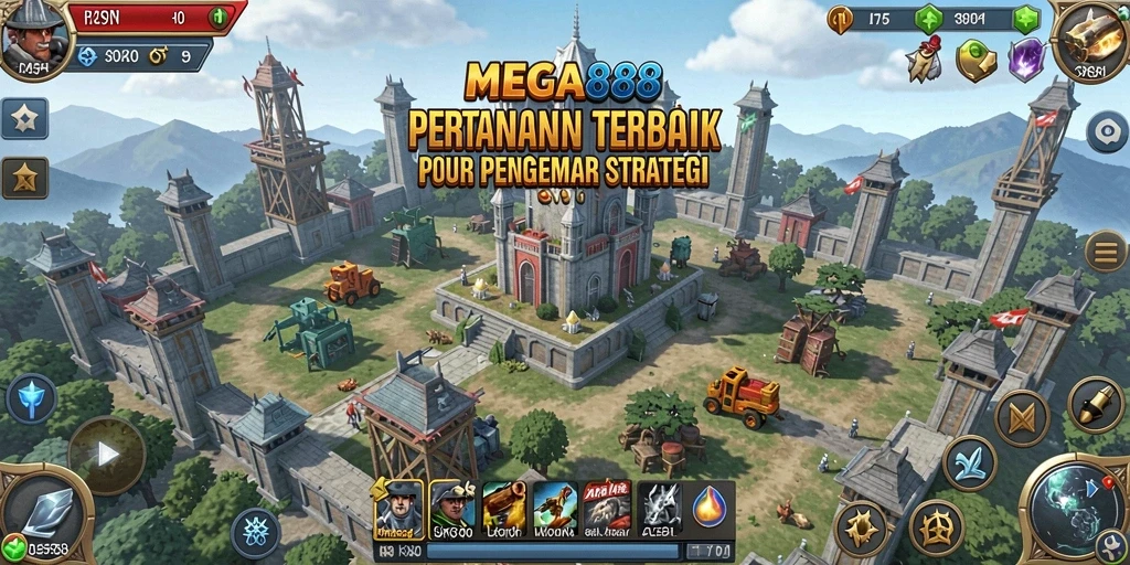 Skrinsot gameplay MEGA888 menampilkan seru dan menegangkan dalam Tower Defense.