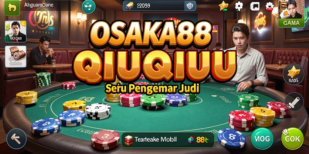 Tangkapan layar utama OSAKA88 menunjukkan gameplay seru QiuQiu.