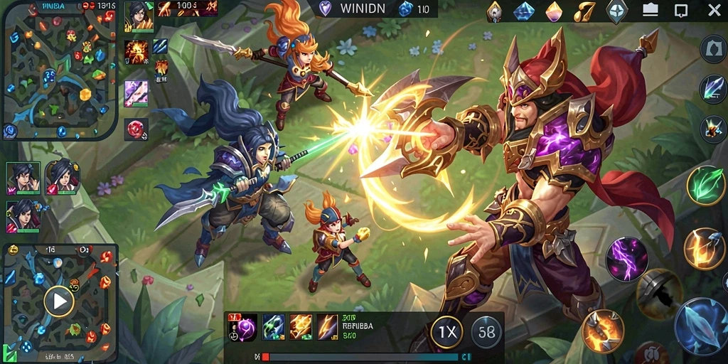 Tangkapan layar menampilkan pertarungan seru di <strong>WINIDN</strong>.