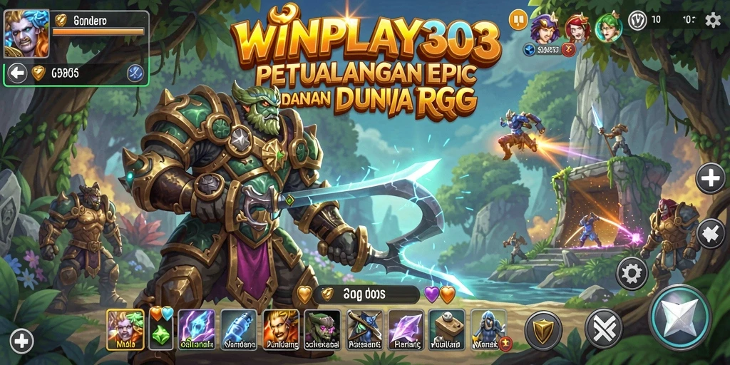 Screenshot gameplay <strong>WINPLAY303</strong> yang penuh aksi dan strategi RPG.